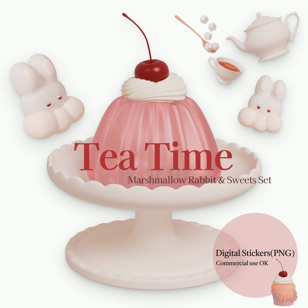 【素材セット】ティータイム/Tea Time【PNG素材】