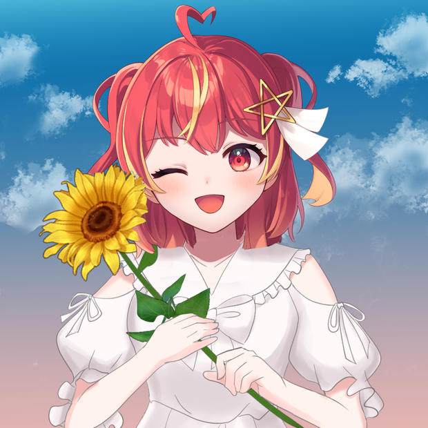 【Vtuber素材】純白のサマードレス素材