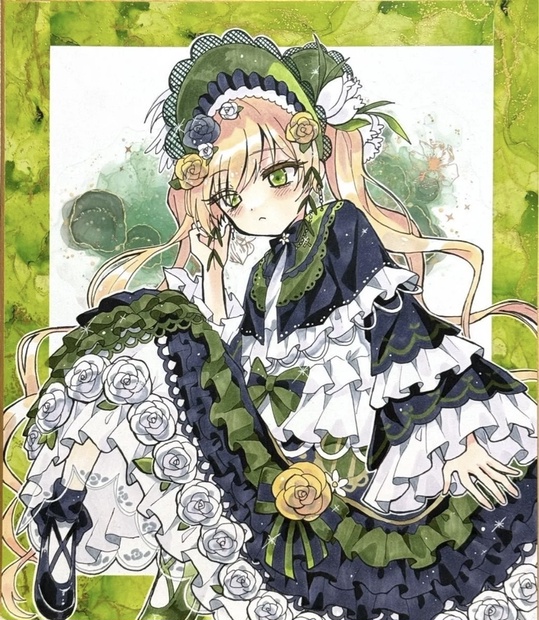 魔法少女ノ魔女裁判 遠野ハンナ 手描き中色紙 - noa-rei - BOOTH