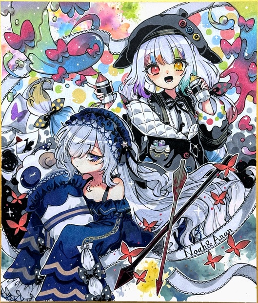 魔法少女ノ魔女裁判 直筆サイン入り複製原画 城ケ崎ノア 魔法少女ノ