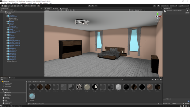 Bedroom for VTubers (Unity Project) 