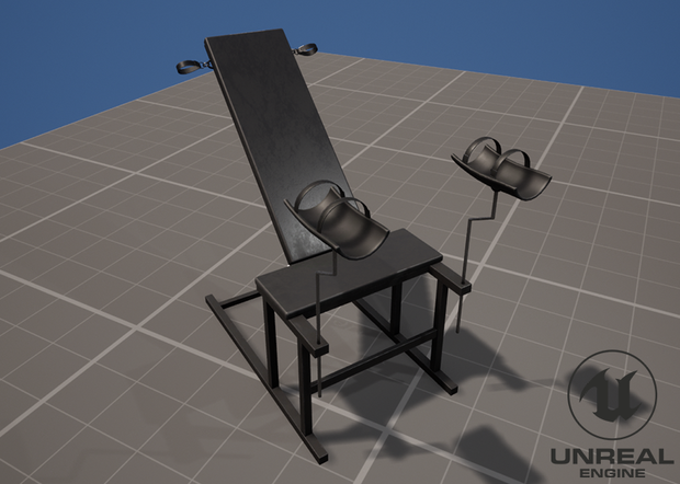 gynecology chair Rigged (NSFW Gear) for Vrm, Unity & Unreal Engine 