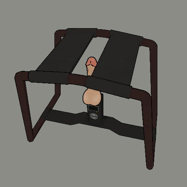 Stool with Dildo (2 Versions)