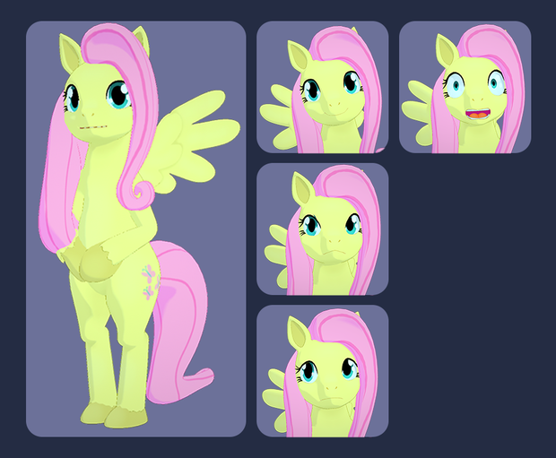 MLP 3D VTUBER / FlutterShy / VRM / 3D Vtuber / MLP / Ready-to-use model for streaming