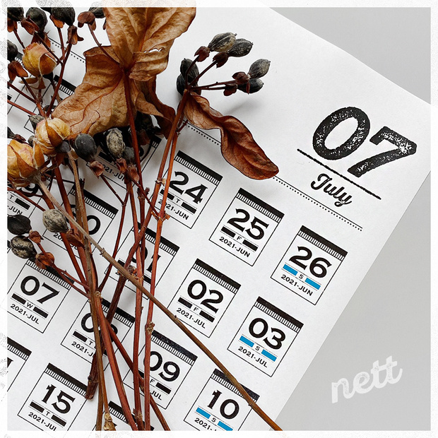 【nett】2021年7月 日付シート