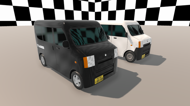 【Unity(URP)向け】LowPolyRealisticVehicle9(ローポリリアル風車両9)【ForUnity(URP)】