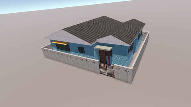 【Unity(URP)向け】LowPolyRealisticHouse1(ローポリリアル風住宅1)【ForUnity(URP)】