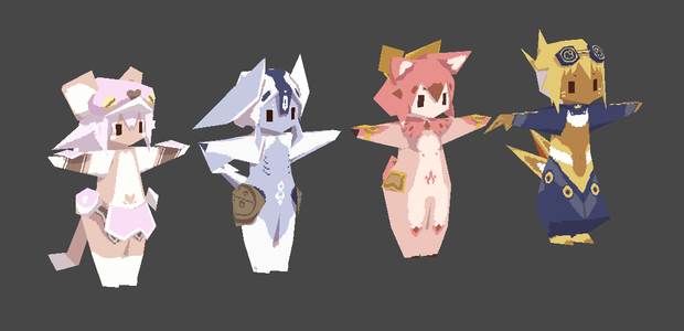 モクリシリーズ256ポリゴンモデル