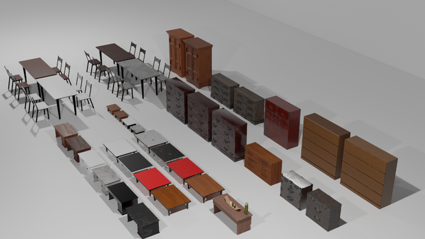 【VRChat World SDK3】家具 畳セット