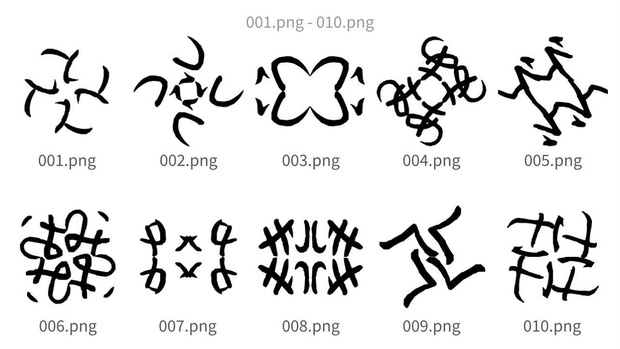 抽象曲線パターン素材集vol.1 Abstract Curve Pattern Assets