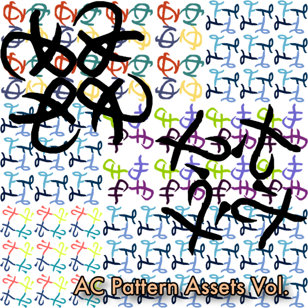 抽象曲線パターン素材集vol.7 Abstract Curve Pattern Assets