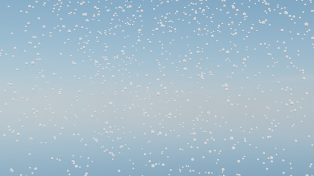 幻想的な雪のシーン
