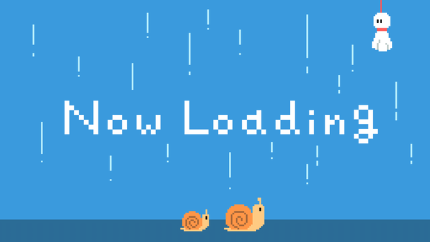 【配信素材】ローディング画面 梅雨ver 15s【ドット絵】