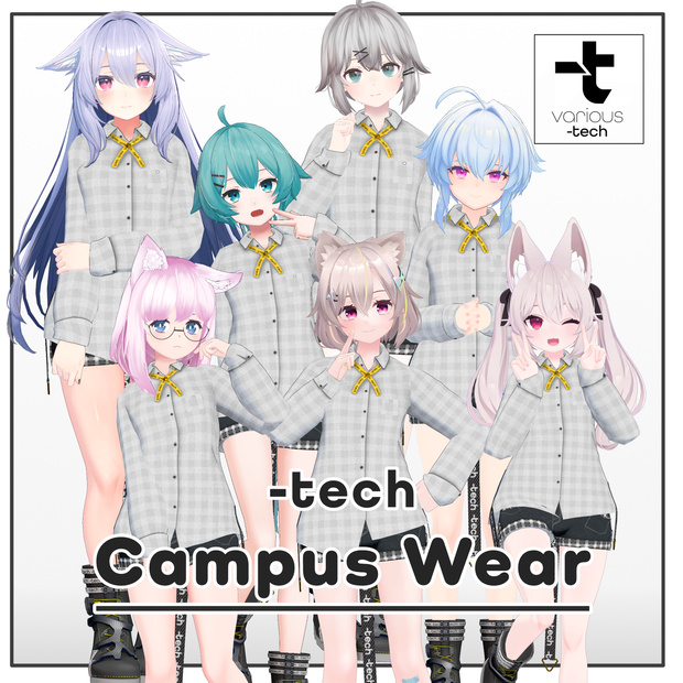 【７アバター対応】-tech CampusShirt v1.00