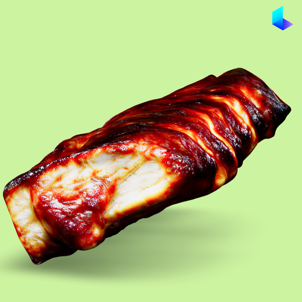 でかチャーシュー　3dモデル (BBQ Ribs)