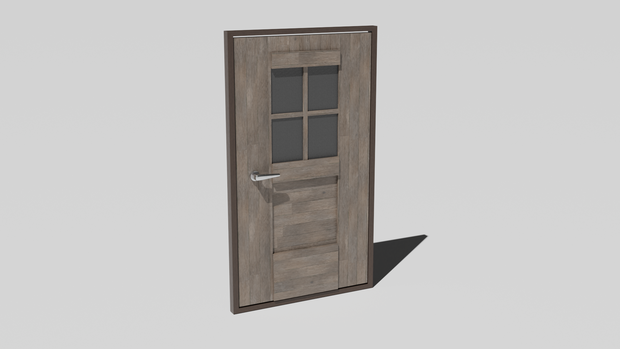 Simple Wooden Door / 木製ドアアセット - VRChat World Asset