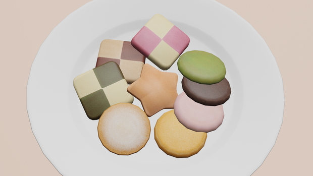 【3D素材】手作りクッキー【4種】
