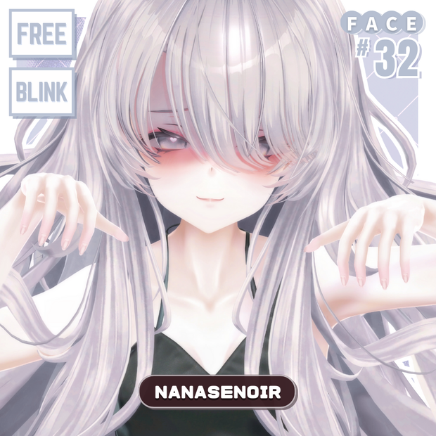 💗【FREE/無料】NanaseNoir32Type❥動くまばたきFaceAnimations ⌖ ݁˚