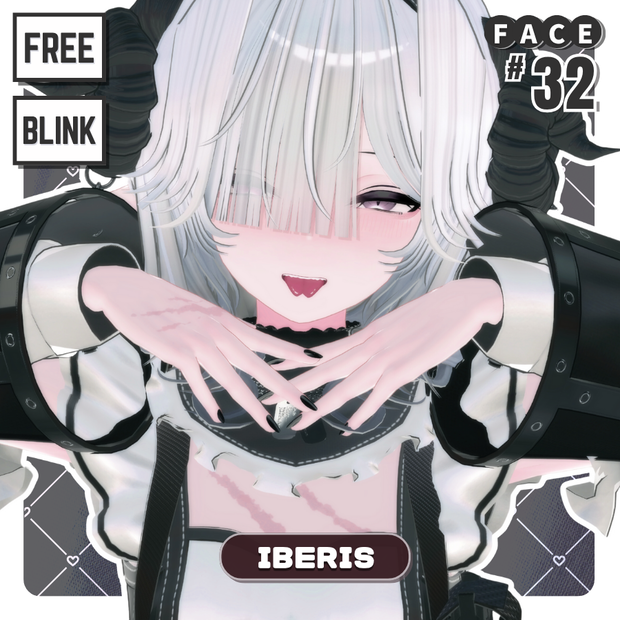 💗【FREE/無料】Iberis32Type❥動くまばたきFaceAnimations ⌖ ݁˚