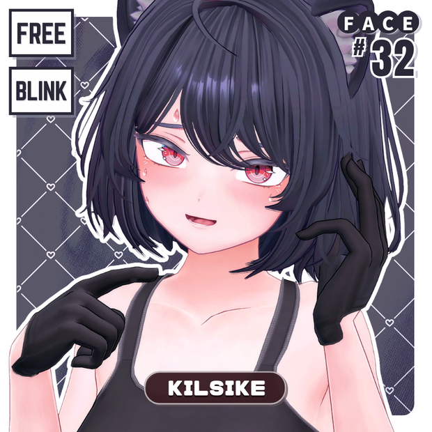 💗【FREE/無料】Kilsike32Type❥動くまばたきFaceAnimations ⌖ ݁˚