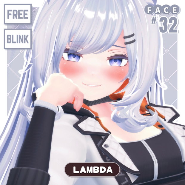 💗【FREE/無料】Lambda32Type❥動くまばたきFaceAnimations ⌖ ݁˚