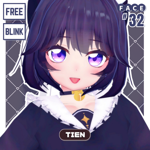 💗【FREE/無料】Tien32Type❥動くまばたきFaceAnimations ⌖ ݁˚