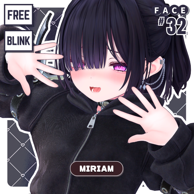 💗【FREE/無料】Miriam32Type❥動くまばたきFaceAnimations ⌖ ݁˚