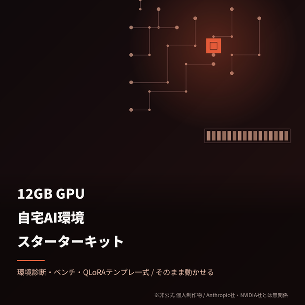 12GB GPU 自宅 AI 環境スターターキット