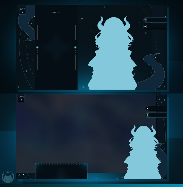 【FREE】 teal sparkle overlay - twitch - youtube - stream
