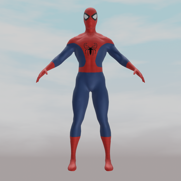 Spiderman 3d (Model blender) ( スパイダーマン)