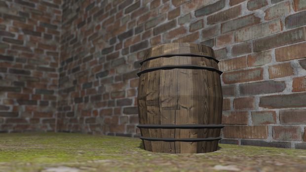 【無料】【3Dモデル】木樽（barrel）