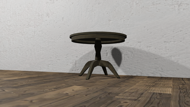 【3Dモデル】洋風木製テーブル（western table）