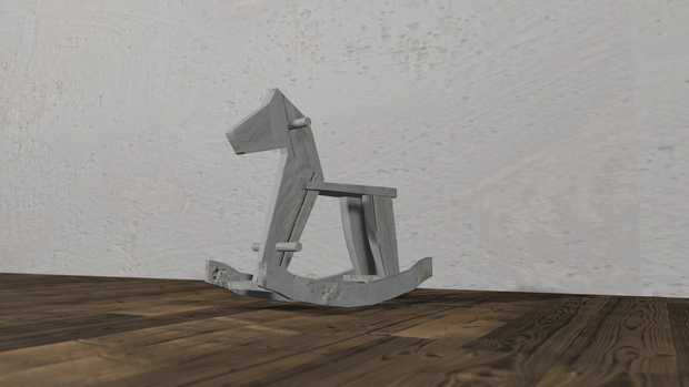 【3Dモデル】木馬ロッキングチェア（horse rocking chair）