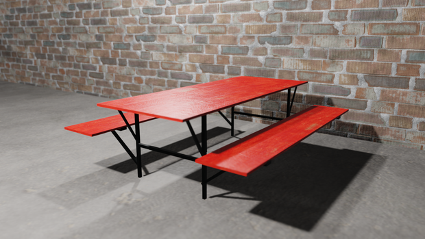 【3Dモデル】外用テーブルベンチ（outdoor table bench）