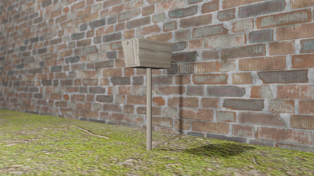 【3Dモデル】木製メールボックス（wood mailbox）