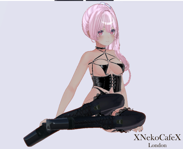 [XNekoCafeX] Blaq Heels pole dancing Kikyo