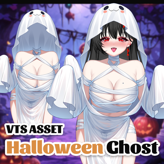 [Vtuber Assets] Halloween Ghost outfit 