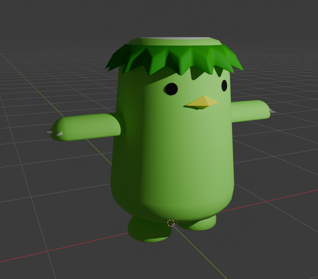 【VRMあり Humanoid対応】暇つぶしに作ったローポリ河童