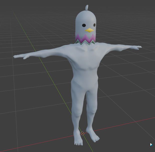 VRChat対応　スカルプトで頭をモデリングするのが面倒になって生まれた悲しきモンスター