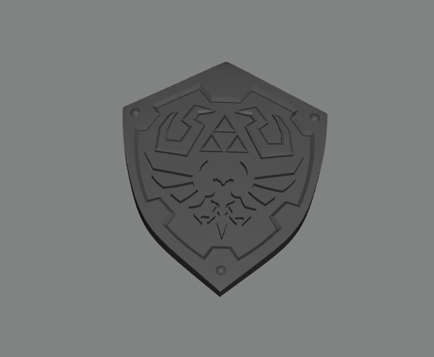 無料ゼルダの伝説 ハイリアの盾 (.STL)