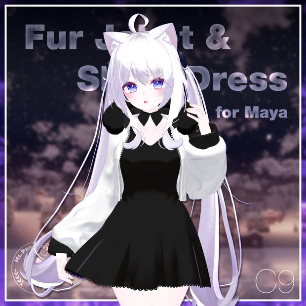 Fur Jacket & Short Dress for Maya / ファージャケット&ショートワンピース 【舞夜用】 (C9)