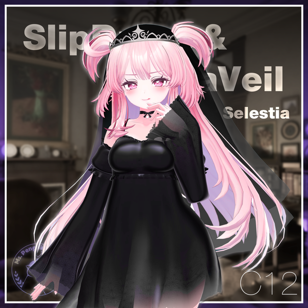 SlipDress & TiaraVeil for Selestia / スリップドレス&ティアラベール【セレスティア用】 (C12)