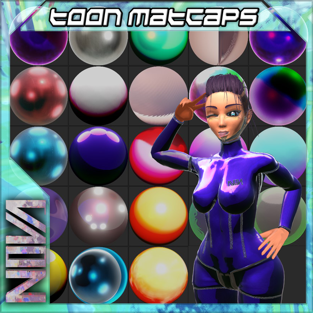 Glitch Toon Matcap Collection (23) [ マットキャップコレクション]