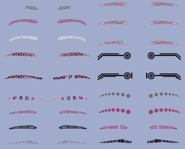 robot / android VRoid eyebrows // ロボット/アンドロイド VRoid 眉毛 (DeepL)