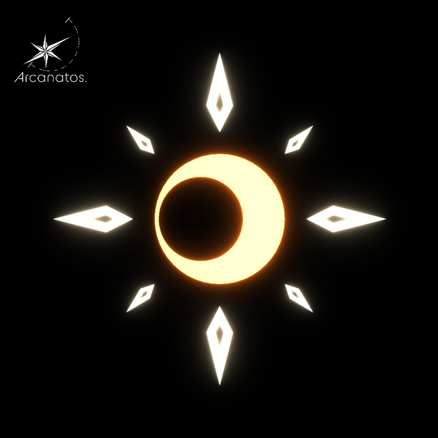 【VRChat想定】CrescentMoonHalo/三日月モチーフの天使の輪(ヘイロー)