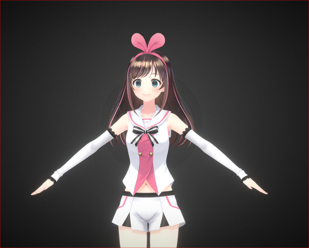 Kizuna AI 3D Model VRCHAT Girl vtuber 3D Character 