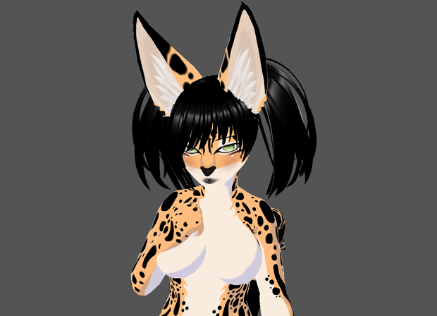 Serval Cat Woman Furry VR Chat VRC Avatar Vtuber