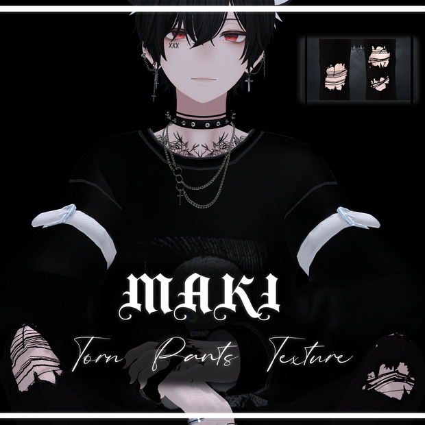 【碼希-まき】Torn Pants Texture