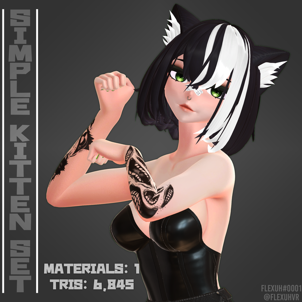 Simple Kitten Set - 子猫の耳としっぽ