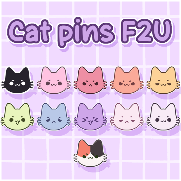 【3D MMD/PMX + FBX | 無料】猫ピンの / Cat pins (Free)